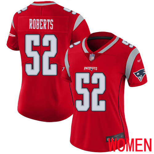 New England Patriots Football #52 Inverted Legend Limited Red Women Elandon Roberts NFL Jersey